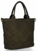 GEANȚĂ DE DAMĂ shopper bag Vittoria Gotti verde de sticlă V2400